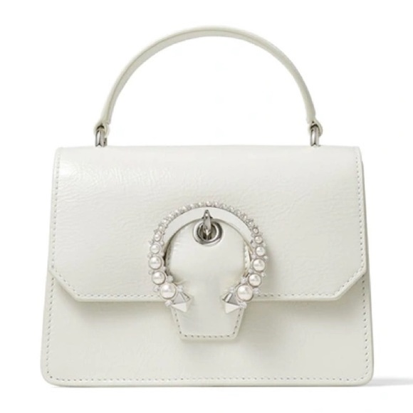 Jimmy Choo Handbags - Like New JIMMY CHOO Textured Patent Calfskin Small
Madeline Satchel Latte
